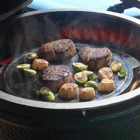 Schéma de cuisson T-bone sur plancha et Big Green Egg