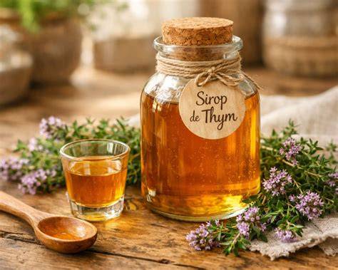 photo sirop maison au thym et sauge