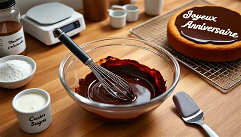 Bol de glaçage au chocolat lisse et brillant