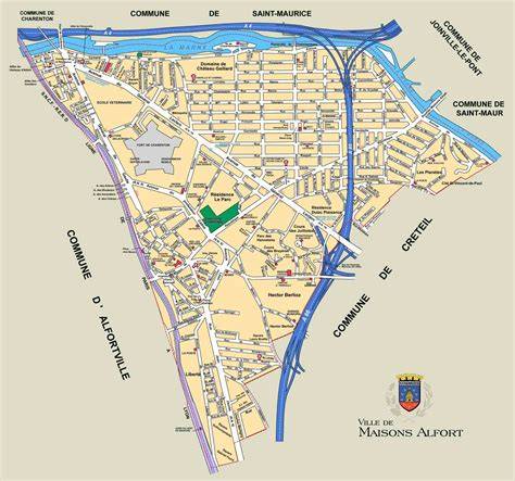 Géolocalisation et réseau: carte de Maisons-Alfort avec localisation de l’établissement et siège social