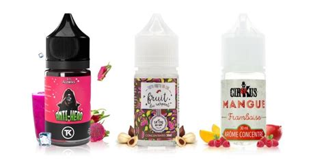 Bouteilles de base PG/VG et arômes concentrés