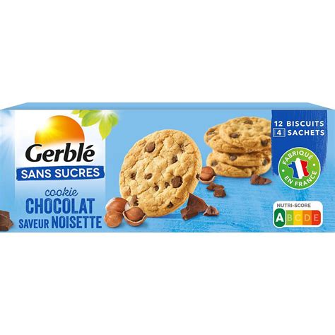 Emballage de biscuits Gerblé noisettes pépites de chocolat