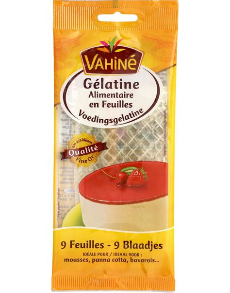 Feuilles de gélatine