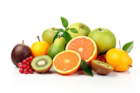 Assortiment de fruits frais : pommes, kiwis, citrons