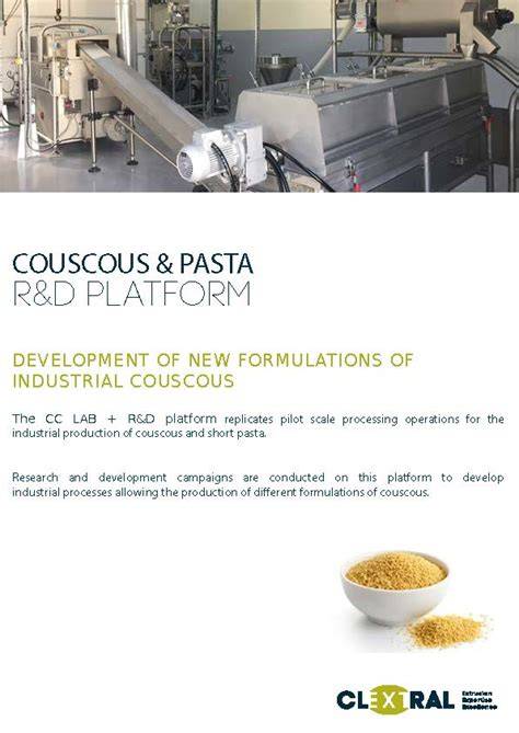 Graphic showing CALZ production capacity and product lines (couscous, pâtes, biscuits)