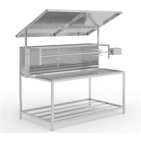 Schéma du montage et de l’emboîtement des pièces sur tournebroche inox