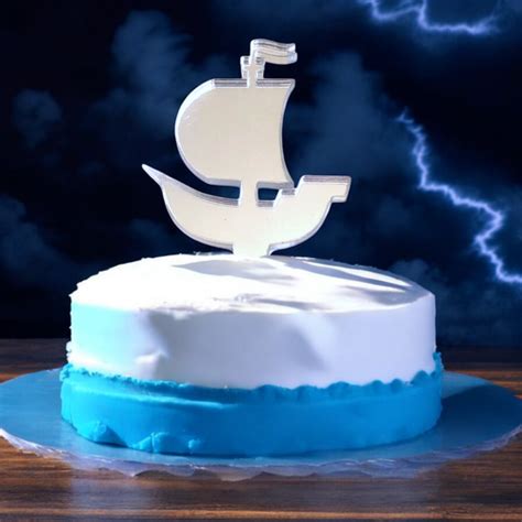 Topper de gâteau pirate avec un navire