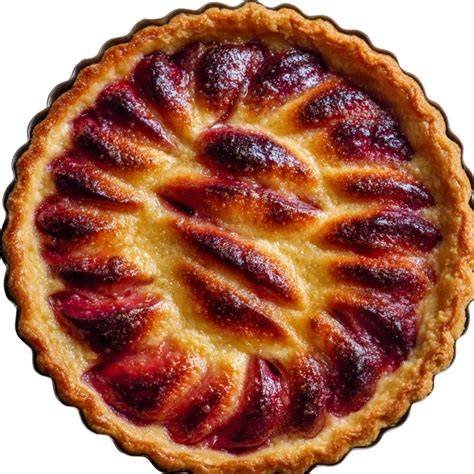 Illustration d'une tarte aux prunes avec et sans pâte