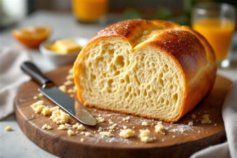 Une brioche dorée et moelleuse sortant du four