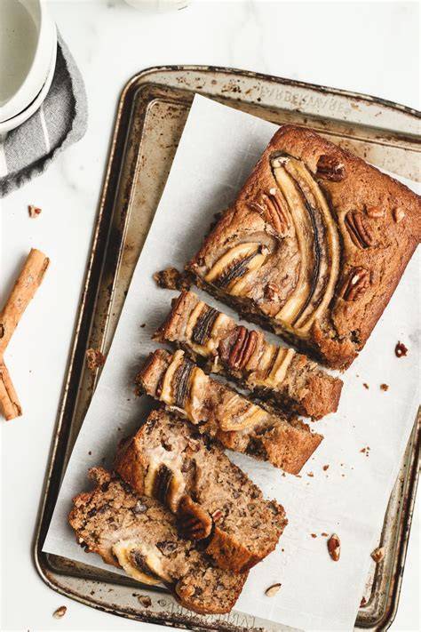 Photo du banana bread découpé prêt à être dégusté