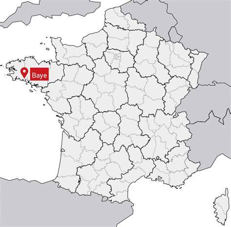 Carte de localisation: Moëlan-sur-Mer et Baye - Finistère