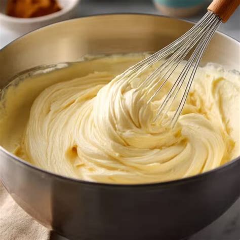 Image d'une crème onctueuse et aérienne dans un saladier