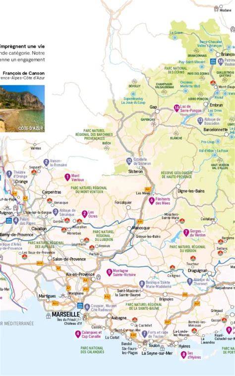 Carte locale montrant Le Beausset et les environs avec points de chocolaterie