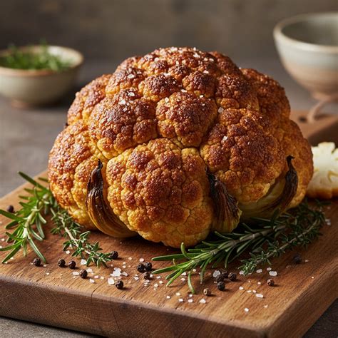 Chou-fleur entier dans un plat de cuisson