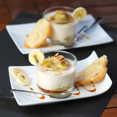 verrines de crème à la banane