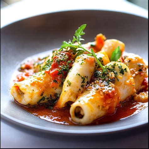 Assiette d'encornets farcis