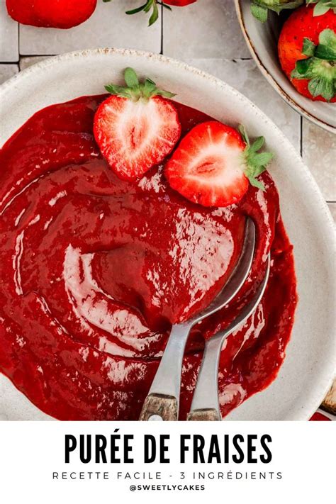 Purée de fraises fraîchement mixée