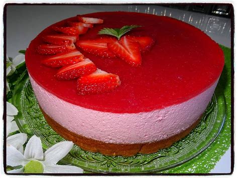 Bavarois fraise décoré