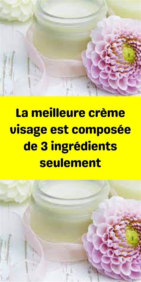 infographie ingrédients crème visage