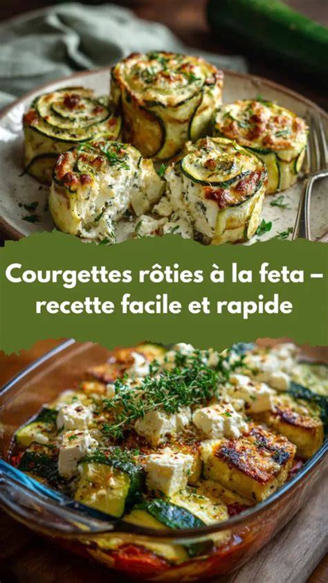 Infographie: Étapes de préparation et association courgettes-feta