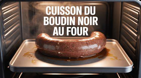 Infographie: étapes de cuisson du boudin noir au miel et pistache
