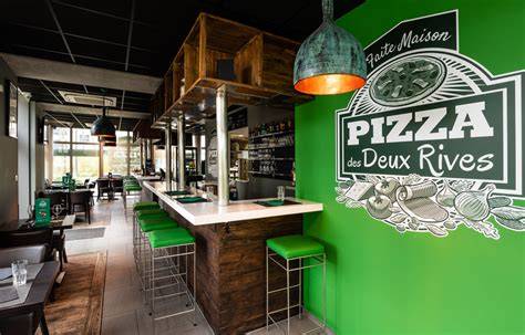 Façade et intérieur de la pizzeria Pizza Des Deux Rives à Strasbourg