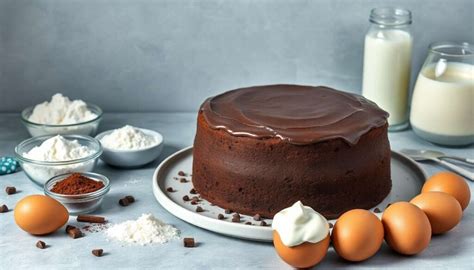 Préparation du Molly Cake au chocolat dans un moule et crème fouettée