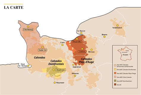 Carte des saveurs normandes: pommes, crème, cidre, calvados