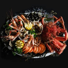 Assortiment de fruits de mer frais