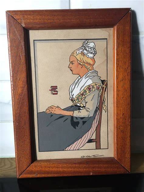 Portrait de Géo Fourrier et gravures sur bois