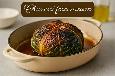 Infographie: étapes clés de préparation du chou vert farci