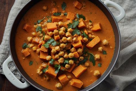 Infographie montrant les ingrédients clés d'un curry de patates douces