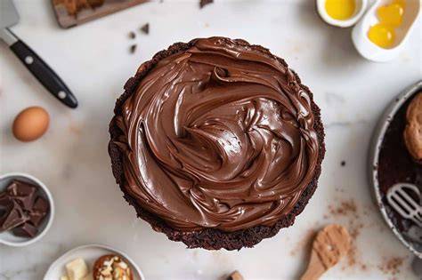 Schéma des étapes de préparation de la ganache et montage du gâteau
