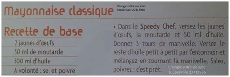Mayonnaise préparée au Speedy Chef