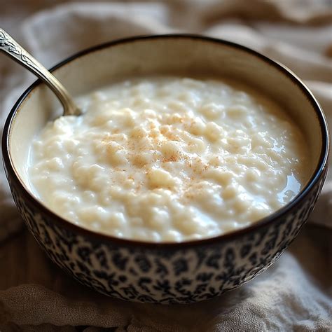Riz au lait crémeux dans un bol
