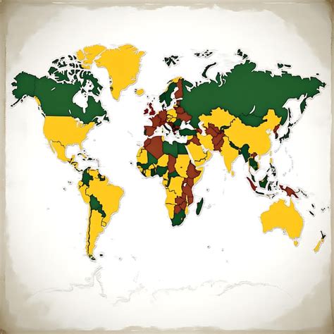Carte du monde montrant les régions où la semoule est traditionnellement consommée