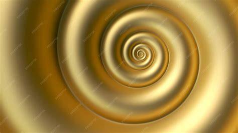 Image d'une spirale de purée dorée, nets sur fond neutre