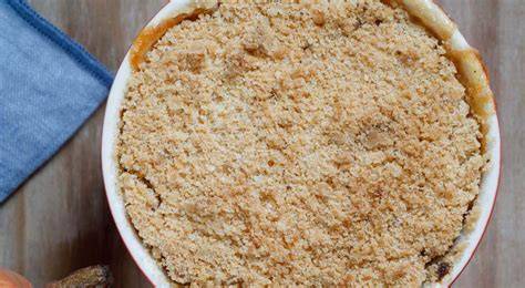 Image infographique: étapes du crumble et conseils de cuisson