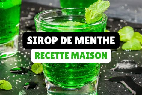 Ingrédients d'un sirop de menthe