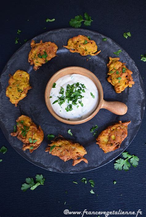 Beignets d'oignons bhaji - schéma des étapes et ingrédients