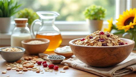 Symbole bio et vegan pour un muesli sain