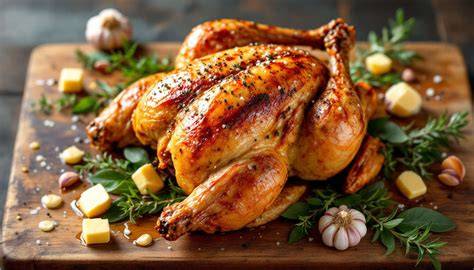Image illustrant une rôtisserie traditionnelle et une table familiale autour d’un poulet rôti