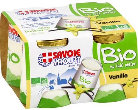 Image d'un pot de yaourt bio vanille Auchan