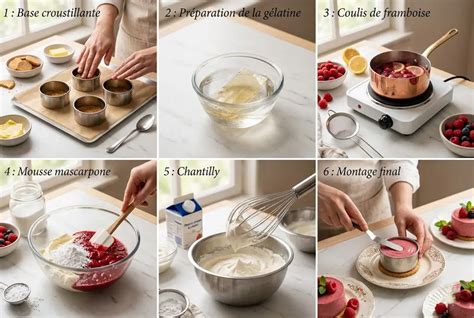 Image: Base biscuitée et montage du bavarois