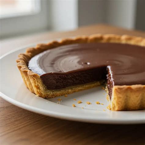 génération d’image: tarte chocolat ganache lissée