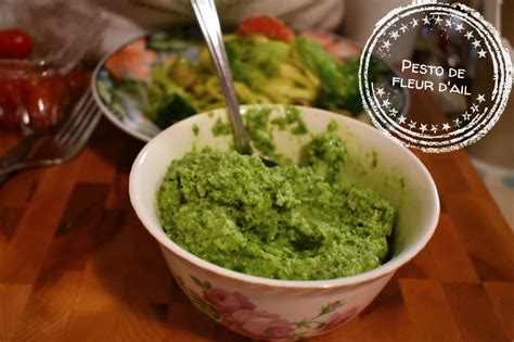 Schéma: flux préparation pesto fleur d ail