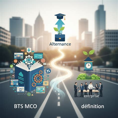 Diagramme illustrant le parcours d'un étudiant en BTS MCO en alternance