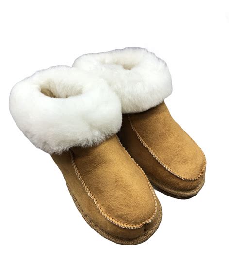 Chaussons douillets en peau de mouton