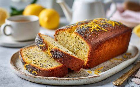cake citron pavot nappé de glaçage au citron