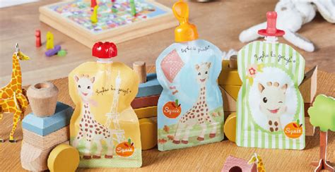 Collection Sophie la Girafe x Squiz avec gourdes et boite
